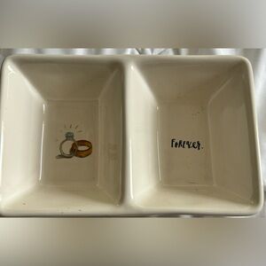 Rae Dunn Double Tray Forever Rings Wedding Marriage Love